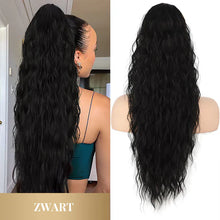 Load image into Gallery viewer, Curly Wavy Frizzy Hair Extension with Ponytail