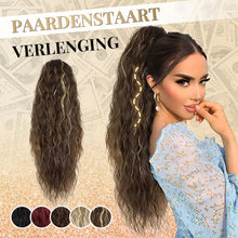 Load image into Gallery viewer, Curly Wavy Frizzy Hair Extension with Ponytail