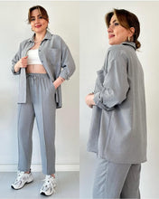 Load image into Gallery viewer, Shirt Collar Drop Shoulder Shirt & Trousers Co-Ords