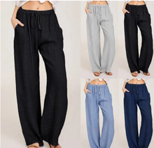 Load image into Gallery viewer, Women's Summer Linen Cotton Wide Leg Pants