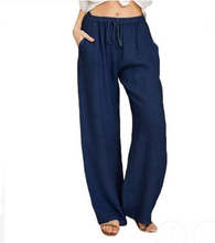 Load image into Gallery viewer, Women's Summer Linen Cotton Wide Leg Pants
