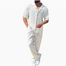 Load image into Gallery viewer, Sports Men Suit Fashion Casual Short-sleeved Trousers Two-piece Set