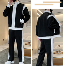 Load image into Gallery viewer, Men's Outfit Casual 2 Piece Contrast Sports Jogging Tracksuits Set