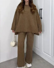 Load image into Gallery viewer, Crewneck Sweater & Pants Two-piece Set