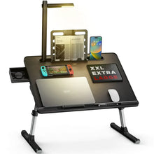 Load image into Gallery viewer, Adjustable Laptop Bed Desk with LED Lamp & Foldable Design (60cm)