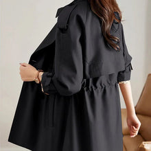 Load image into Gallery viewer, Slim Mid-Length Trench Coat with Lapel for Women