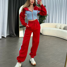 Load image into Gallery viewer, Women’s Trendy Color Block Jacket & Pants 2-Piece Set