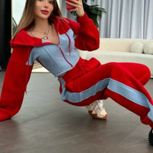 Load image into Gallery viewer, Women’s Trendy Color Block Jacket & Pants 2-Piece Set