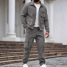 Load image into Gallery viewer, Men’s Retro Jacket & Cargo Pants 2-Piece Set