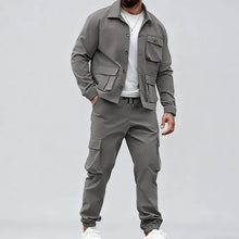 Load image into Gallery viewer, Men’s Retro Jacket & Cargo Pants 2-Piece Set
