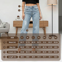 Load image into Gallery viewer, 🔥Straight Leg Jeans With Rhinestones
