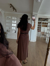 Load image into Gallery viewer, Parley Zero Sleeve Button Placket Belted Dress
