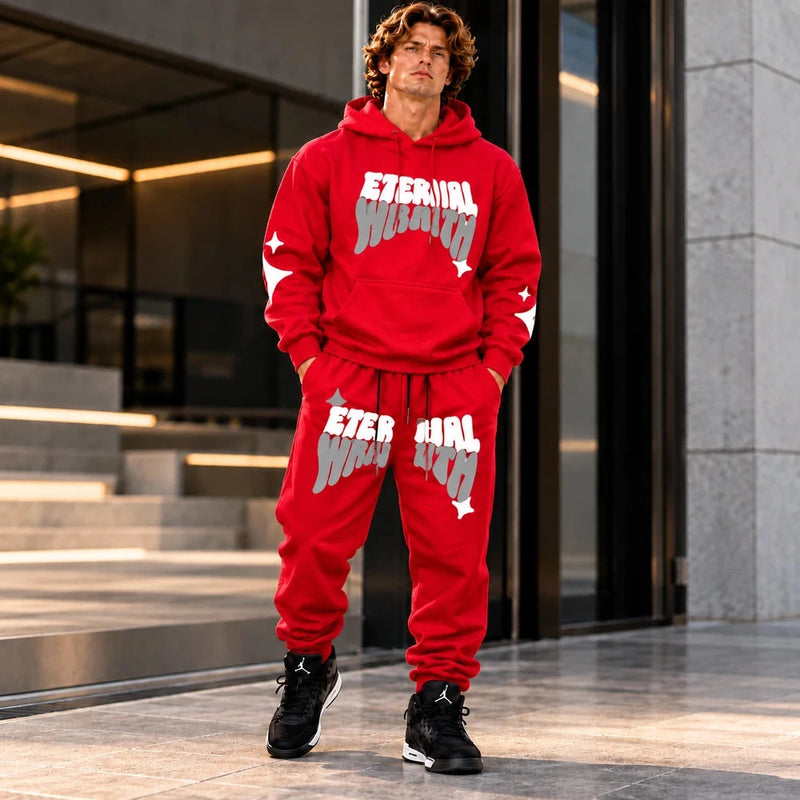 Men’s Premium Graphic Hoodie &amp; Jogger Tracksuit Set
