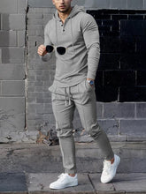 Load image into Gallery viewer, KZZ Essential Waffle Hoodie &amp; Pants Combo | Men's Quick-Dry Lounge Set
