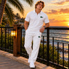 Beige Polo Tracksuit Set
