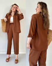 Load image into Gallery viewer, Shirt Collar Drop Shoulder Shirt &amp; Trousers Co-Ords
