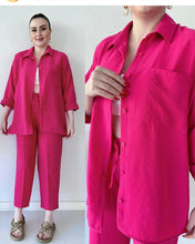 Load image into Gallery viewer, Shirt Collar Drop Shoulder Shirt &amp; Trousers Co-Ords
