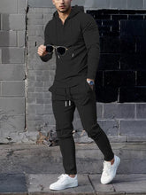 Load image into Gallery viewer, KZZ Essential Waffle Hoodie &amp; Pants Combo | Men's Quick-Dry Lounge Set
