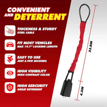 Load image into Gallery viewer, Universal Car Steering Wheel Lock With Seat Belt Socket locks
