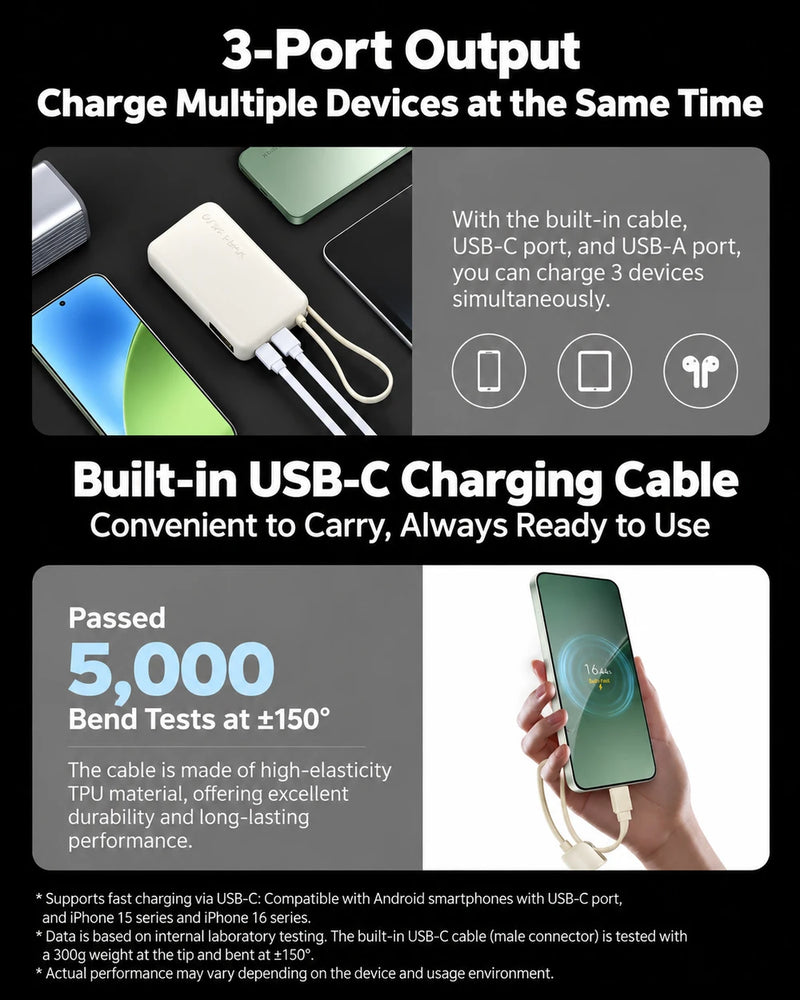 Xiaomi Built-In Cable Power Bank