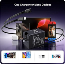 Load image into Gallery viewer, W&amp;O 2-in-1 GaN Compatible with 120w Fast Charger
