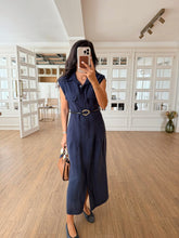 Load image into Gallery viewer, Parley Zero Sleeve Button Placket Belted Dress
