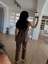 Load image into Gallery viewer, Orika Shoulder Twist Blouse-Pants Russian Suit
