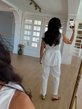 Load image into Gallery viewer, Orika Shoulder Twist Blouse-Pants Russian Suit
