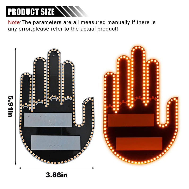LED Hand Gesture Car Sign