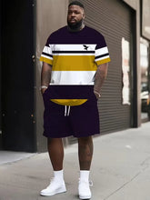 Load image into Gallery viewer, Men's 2-Piece 3D Print Sportswear Set – Breathable Loose Fit T-Shirt &amp; Shorts
