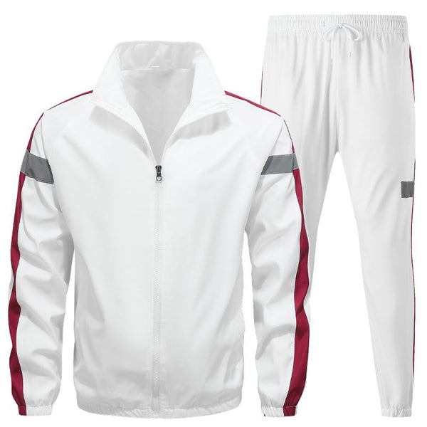 Reflective Sports Hooded Tracksuit Set