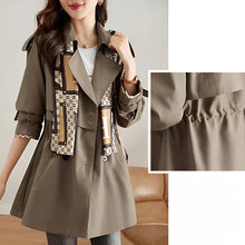 Load image into Gallery viewer, Slim Mid-Length Trench Coat with Lapel for Women

