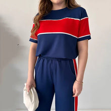 Load image into Gallery viewer, Women&#39;s two-piece color-blocked tracksuit
