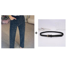 Load image into Gallery viewer, 🔥Straight Leg Jeans With Rhinestones
