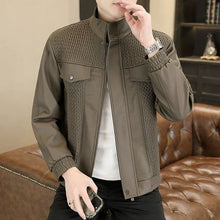 Load image into Gallery viewer, Men&#39;s Fashion Barley-Weave Leather Jacket
